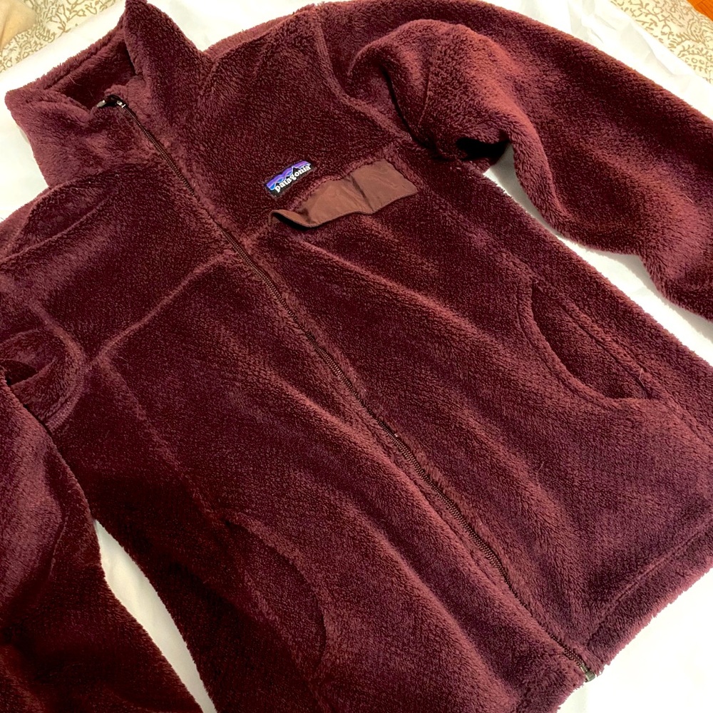 Maroon Patagonia Full Zip Fleece Jacket